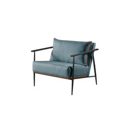 Poltrona em Linho 70cm com Estrutura de Metal Ferco - 2