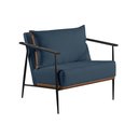 Ver imagem 2 de Poltrona em Estrutura de Metal, Estofada e Almofada Inclusa Ferco