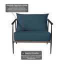 Ver imagem 5 de Poltrona em Estrutura de Metal, Estofada e Almofada Inclusa Ferco