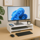 Ver imagem 1 de Base Apoio para Monitor Escritório Office Tela Pc Gamer - Branco