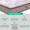 Ver imagem 2 de Cama Box Casal Branco e Colchão Four Season Molas Vstore