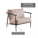 Ver imagem 4 de Poltrona em Estrutura de Metal, Estofada e Almofada Inclusa Ferco