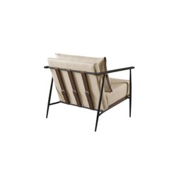 Poltrona em Linho 70cm com Estrutura de Metal Ferco - 3