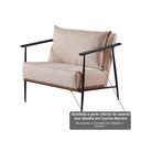 Ver mais imagens de Poltrona em Estrutura de Metal, Estofada e Almofada Inclusa Ferco