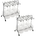 Ver imagem 1 de Kit 2 Suportes Porta Taças de Vinho Preto 16x27cm Aramado de Mesa Bancada