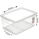 Ver imagem 2 de Organizador Plástico com Tampa Click 30l Caixa Organizadora para Casa Escritório Lavanderia