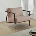 Ver imagem 1 de Poltrona em Estrutura de Metal, Estofada e Almofada Inclusa Ferco