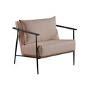 Ver imagem 2 de Poltrona em Estrutura de Metal, Estofada e Almofada Inclusa Ferco