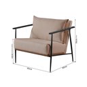 Ver imagem 3 de Poltrona em Estrutura de Metal, Estofada e Almofada Inclusa Ferco