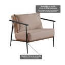 Ver imagem 4 de Poltrona em Estrutura de Metal, Estofada e Almofada Inclusa Ferco