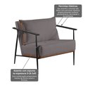 Ver imagem 5 de Poltrona em Estrutura de Metal, Estofada e Almofada Inclusa Ferco