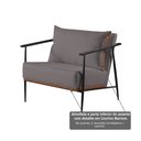 Ver mais imagens de Poltrona em Estrutura de Metal, Estofada e Almofada Inclusa Ferco