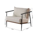 Ver imagem 3 de Poltrona em Estrutura de Metal, Estofada e Almofada Inclusa Ferco