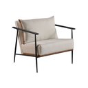 Ver imagem 2 de Poltrona em Estrutura de Metal, Estofada e Almofada Inclusa Ferco