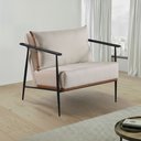 Ver imagem 1 de Poltrona em Estrutura de Metal, Estofada e Almofada Inclusa Ferco