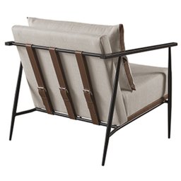 Poltrona em Linho 70cm com Estrutura de Metal Ferco - 3
