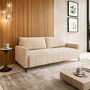 Ver imagem 1 de Sofá Living 3 Lugares 2,05m Pés de Ferro Bariloche Linho Bronze - Casa Giulia
