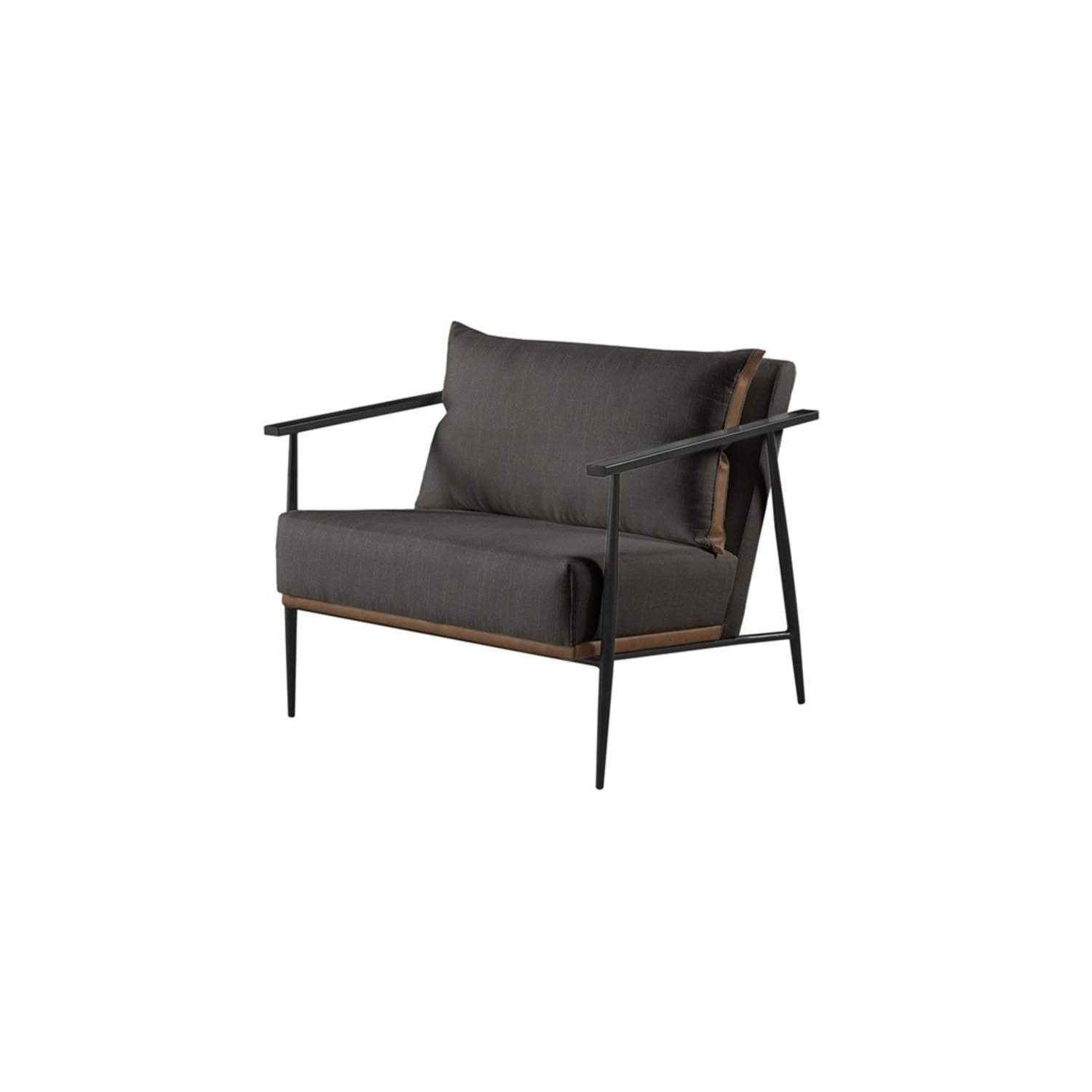 Poltrona em Linho 70cm com Estrutura de Metal Ferco - 2