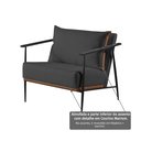 Ver mais imagens de Poltrona em Estrutura de Metal, Estofada e Almofada Inclusa Ferco