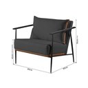 Ver imagem 3 de Poltrona em Estrutura de Metal, Estofada e Almofada Inclusa Ferco