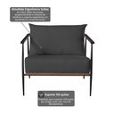 Ver imagem 6 de Poltrona em Estrutura de Metal, Estofada e Almofada Inclusa Ferco