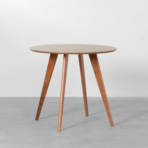 Mesa de Jantar Square Redonda Bétula - 88cm Abra Casa