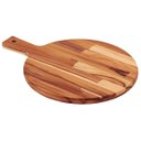 Ver imagem 1 de Tábua Redonda Kitchen em Madeira Teca com Cabo 40x28 Cm Tramontina