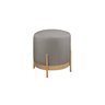 Puff Redondo com Base de Ferro Dourada e Estofado Ágar - 2