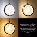 Ver imagem 4 de Pendente Saturno Premium de Cristal 3 Cores