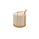 Ver imagem 3 de Puff Redondo com Base em Ferro Dourada e Estofado ÁQuila Bege Res_Atr_Bege_Claro_Claro