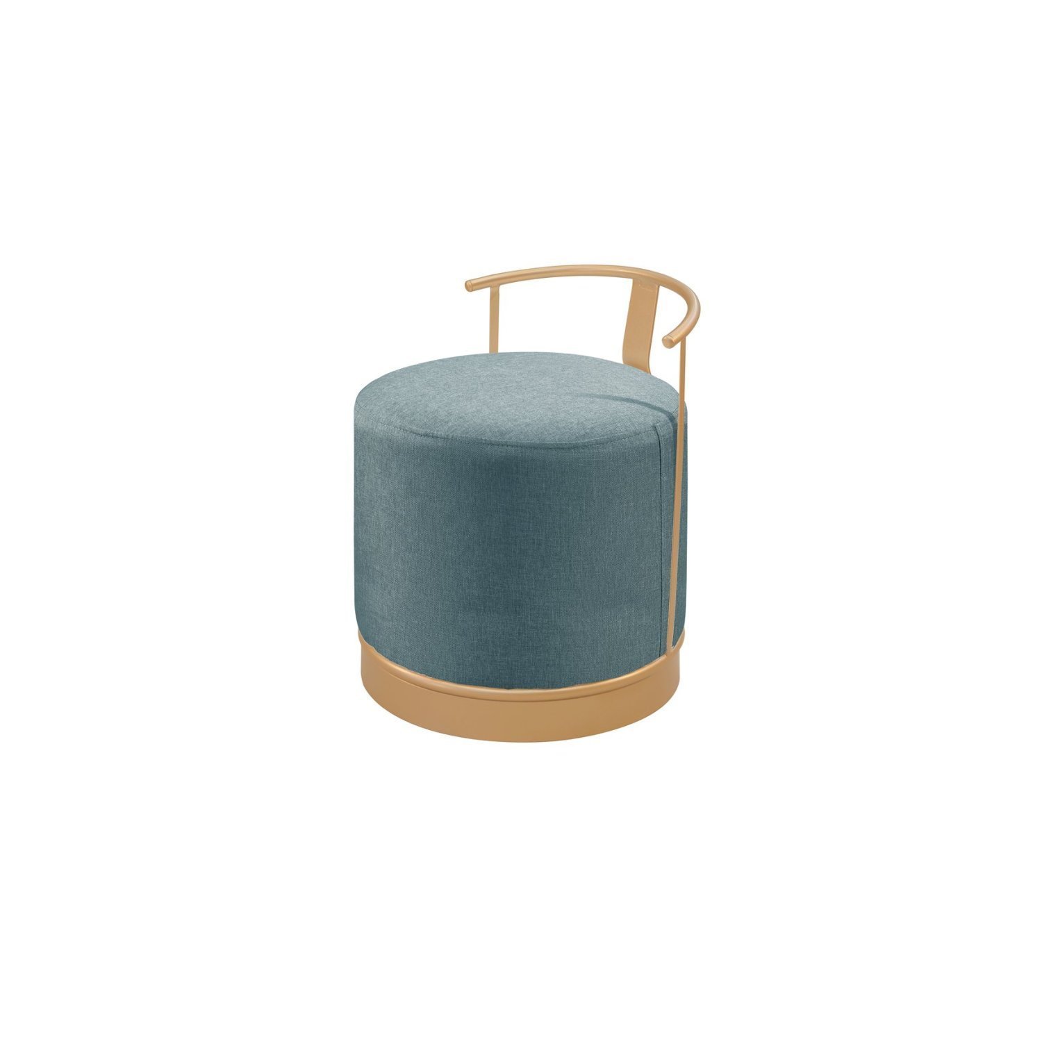 Puff Redondo em Linho 50cm com Base ÁQuila - 4