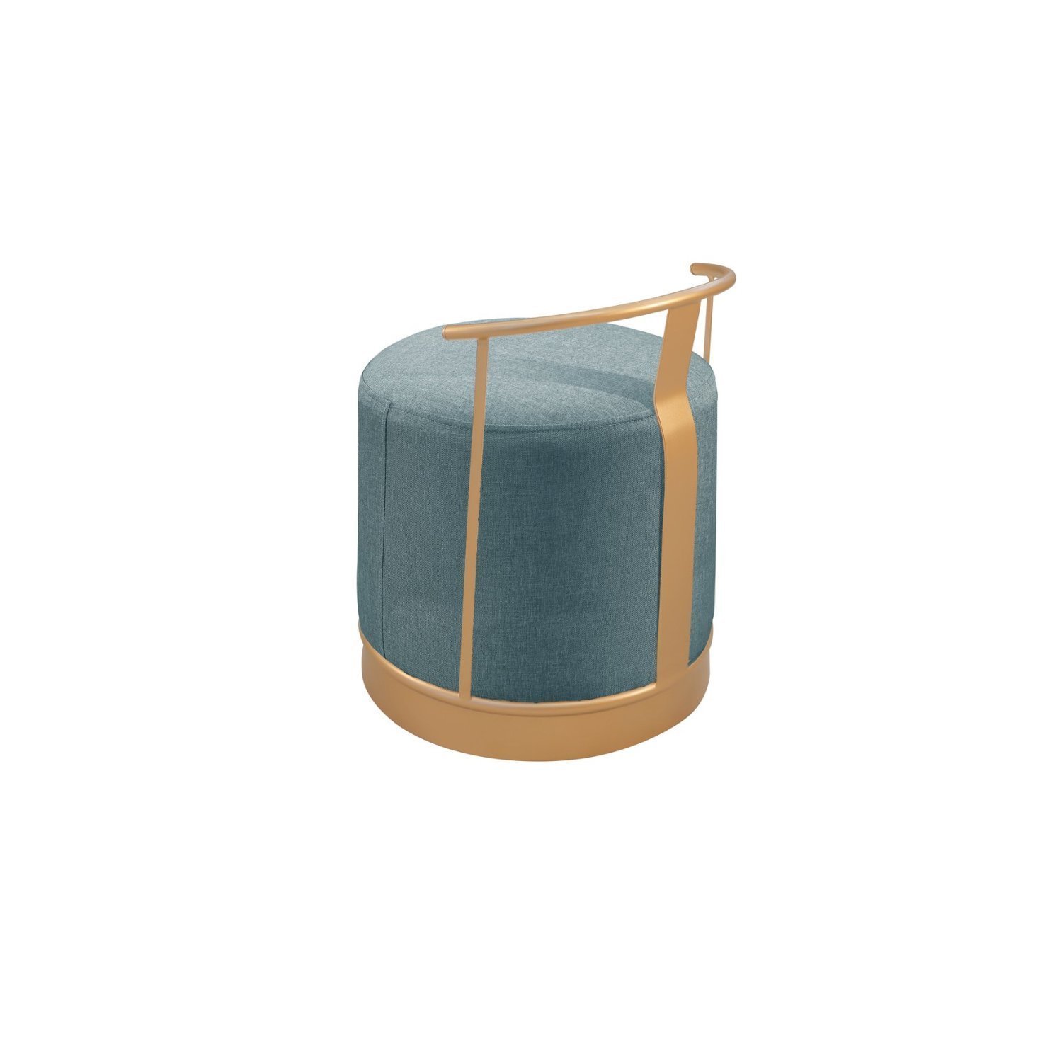 Puff Redondo em Linho 50cm com Base ÁQuila - 3