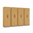 Ver imagem 2 de Kit 4 Armários Multiuso Caio 2 Portas com Chave Armário para Lavanderia