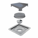 Ver imagem 1 de Ralo Linear 10 x10 Elleve Square Tampa Inox 7342