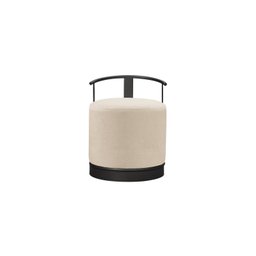 Puff Redondo em Linho 50cm com Base ÁQuila - 2