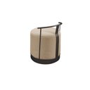 Ver imagem 3 de Puff Redondo com Base em Ferro e Estofado ÁQuila Bege Res_Atr_Linho_Bege_Preto