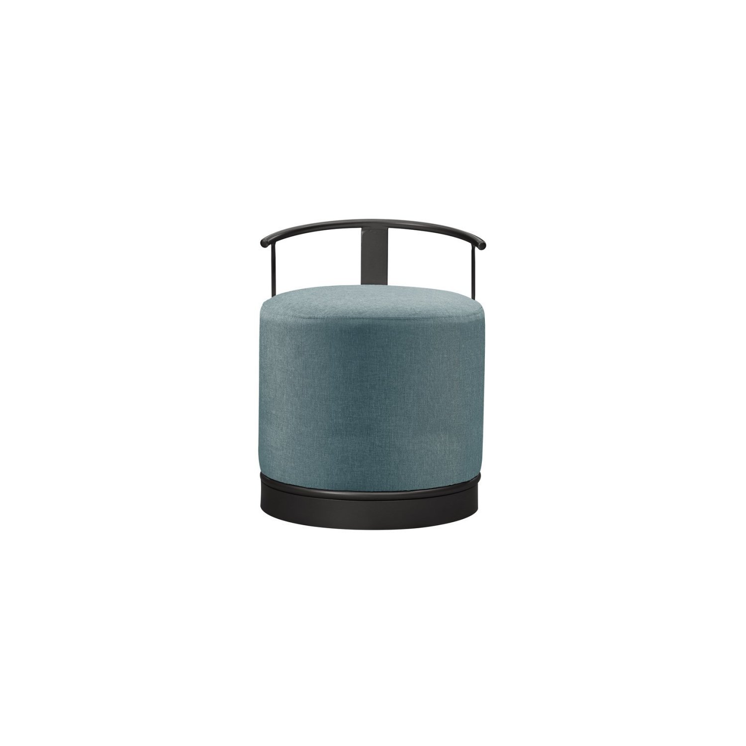 Puff Redondo em Linho 50cm com Base ÁQuila - 2