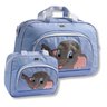 Kit Bolsas Maternidade Trançadinho Elefantinho Azul Bebê - 1