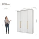 Ver imagem 4 de Guarda-Roupa Casal Zoe 4 Portas de Abrir 2 Gavetas 100 MDF Pm Home