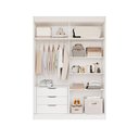 Ver imagem 3 de Guarda-Roupa Casal Zoe 4 Portas de Abrir 2 Gavetas 100 MDF Pm Home