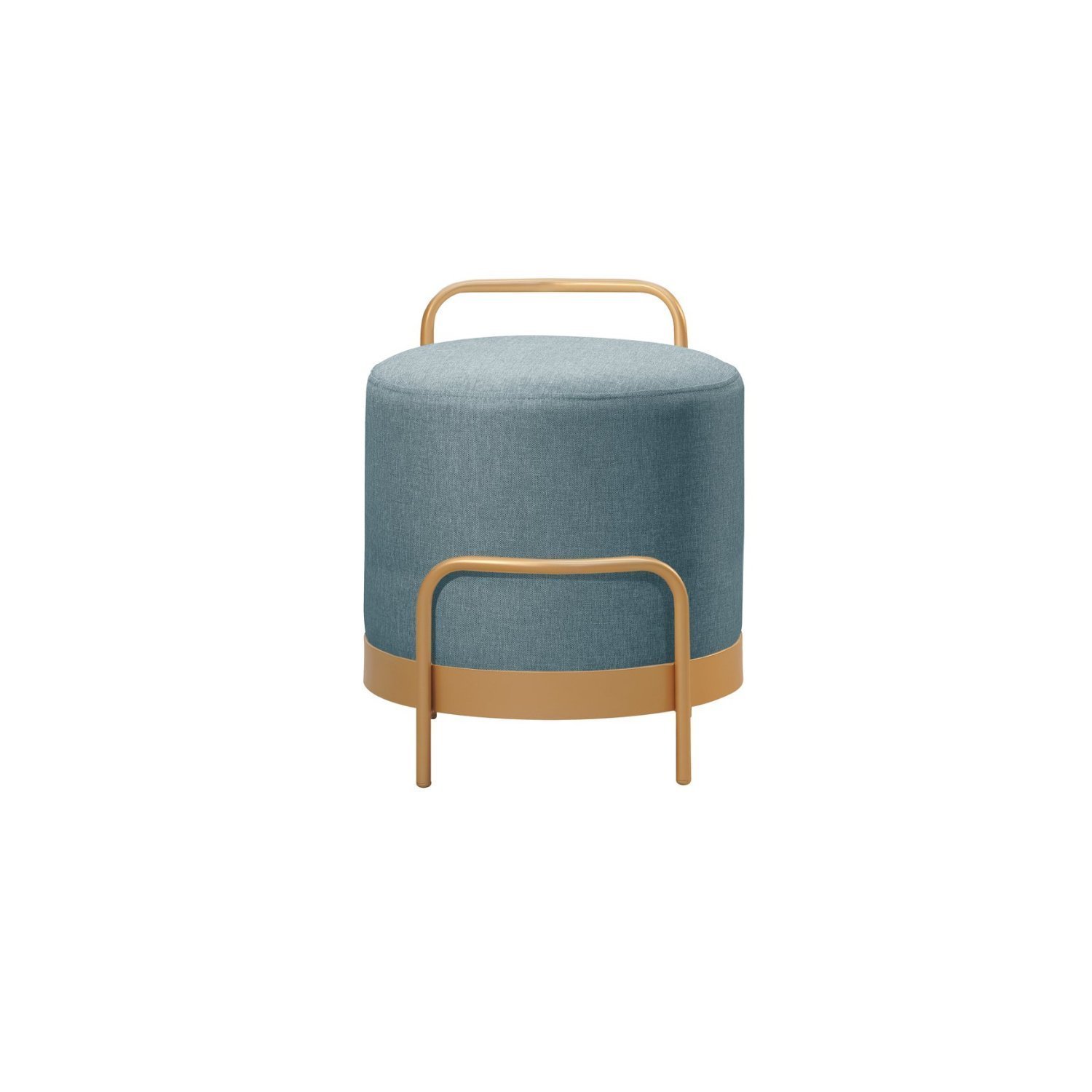Puff Redondo em Linho 50cm com Base Bacci - 2
