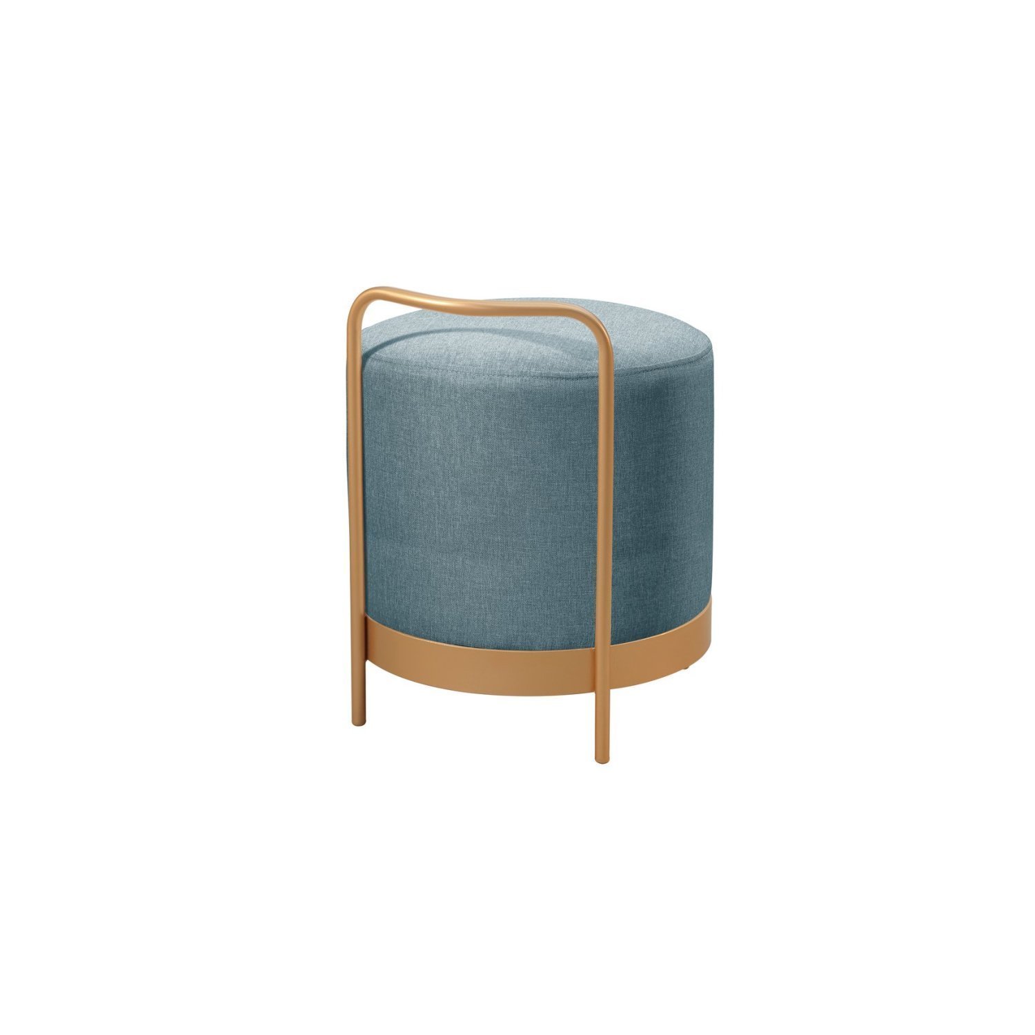 Puff Redondo em Linho 50cm com Base Bacci - 3