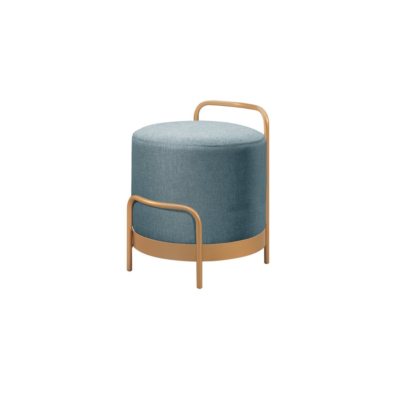 Puff Redondo em Linho 50cm com Base Bacci - 4