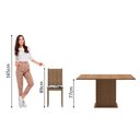 Ver imagem 4 de Conjunto Sala de Jantar Madesa Clarice Mesa Tampo de Madeira com 8 Cadeiras - Rustic/floral Hibiscos