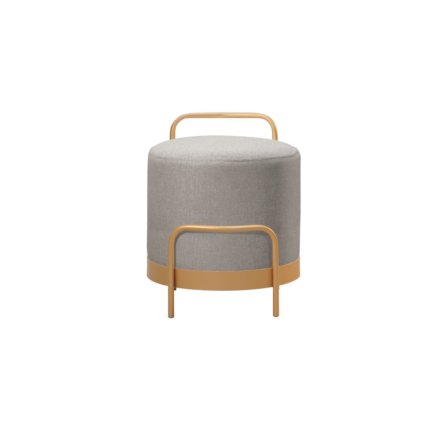 Puff Redondo em Linho 50cm com Base Bacci - 2