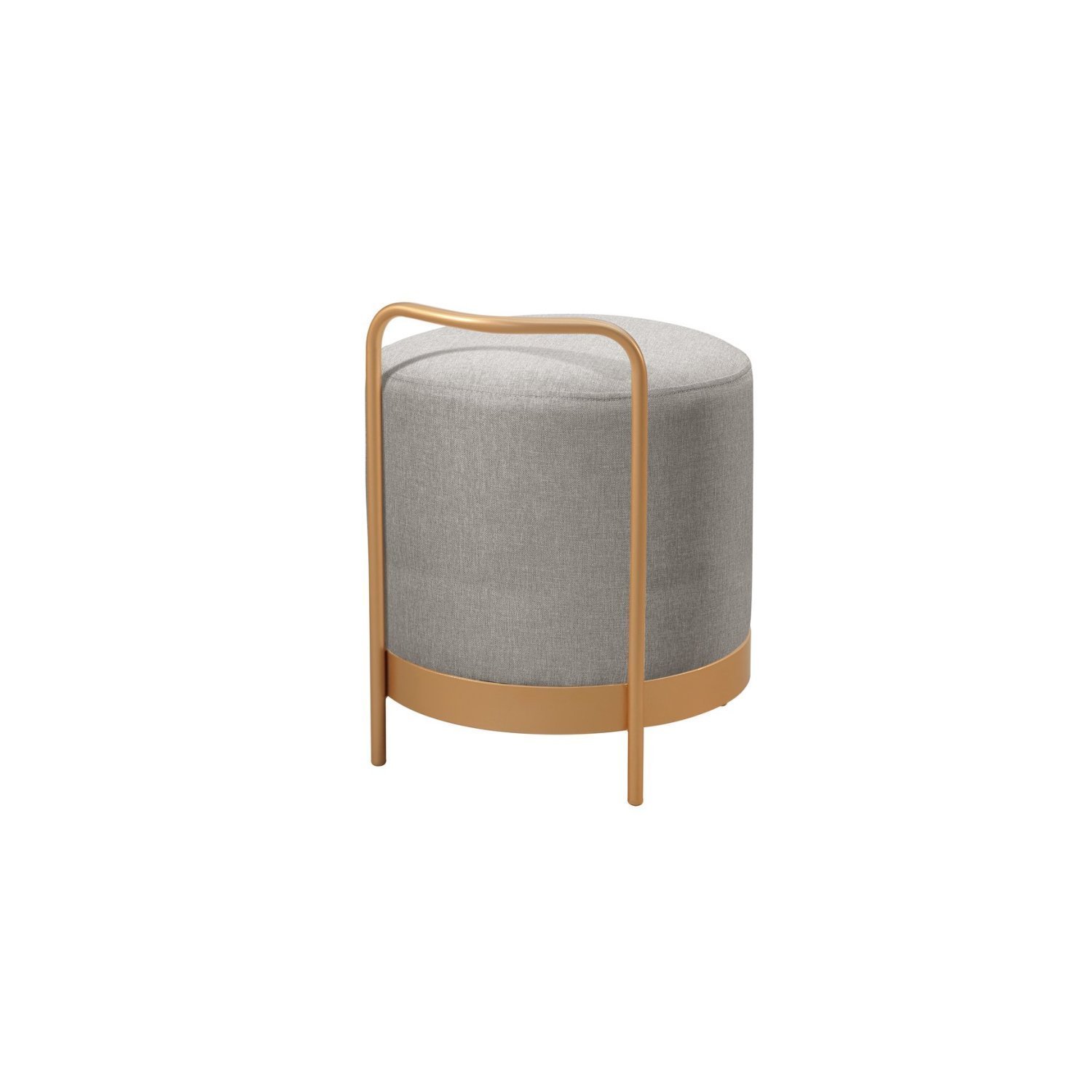 Puff Redondo em Linho 50cm com Base Bacci - 3