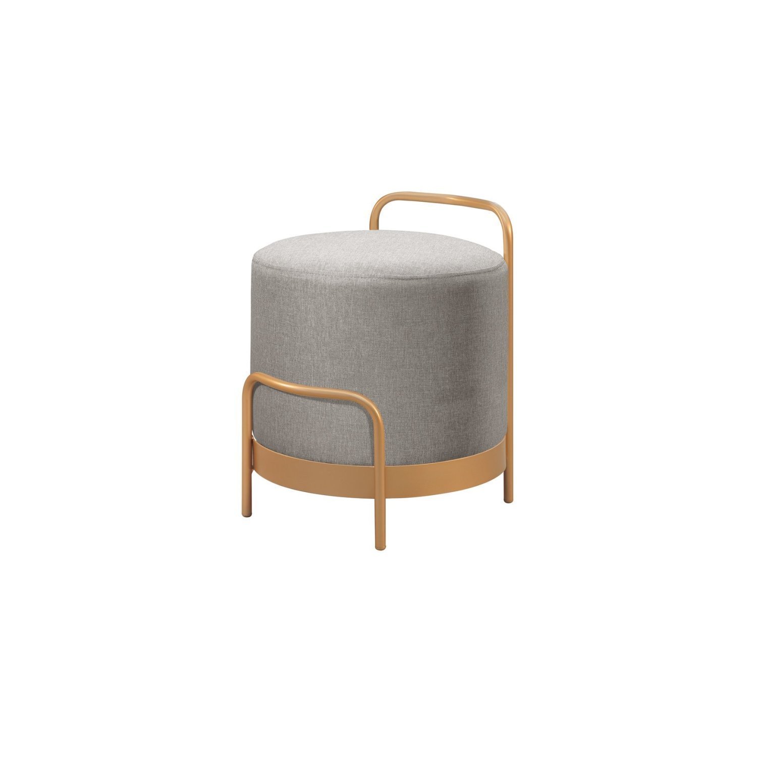 Puff Redondo em Linho 50cm com Base Bacci - 4