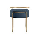 Ver imagem 7 de Puff Redondo com Base em Ferro Dourada e Estofado Ivar Azul Res_Atr_Linho_Azul_Dourado
