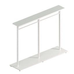 Expositor Central com 3 Colunas Cremalheira para Acessórios de 90 Cm Comac New Branco - 1