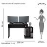 Mesa para Notebook Computador Gamer Play Preto Fosco - 3